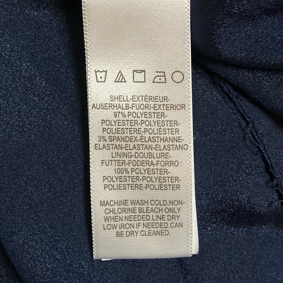 NWT Dress the Population Navy Jordan Ruched Side Front Slit Gown - Sz M - Picture 7 of 8